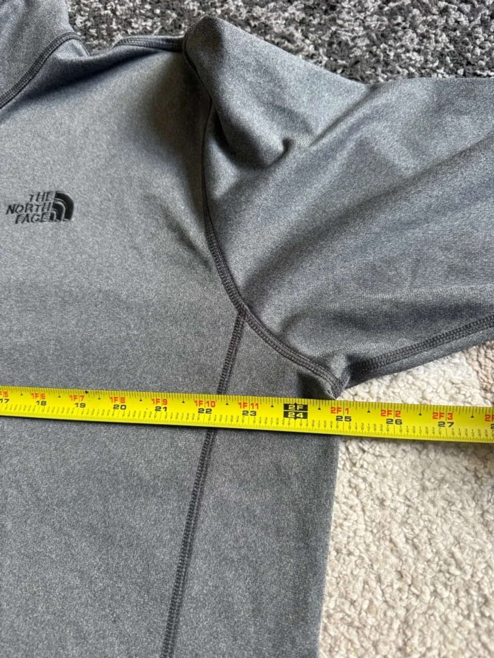 The North Face Men's Charcoal Gray Quarter-Zip Shirt - size XL